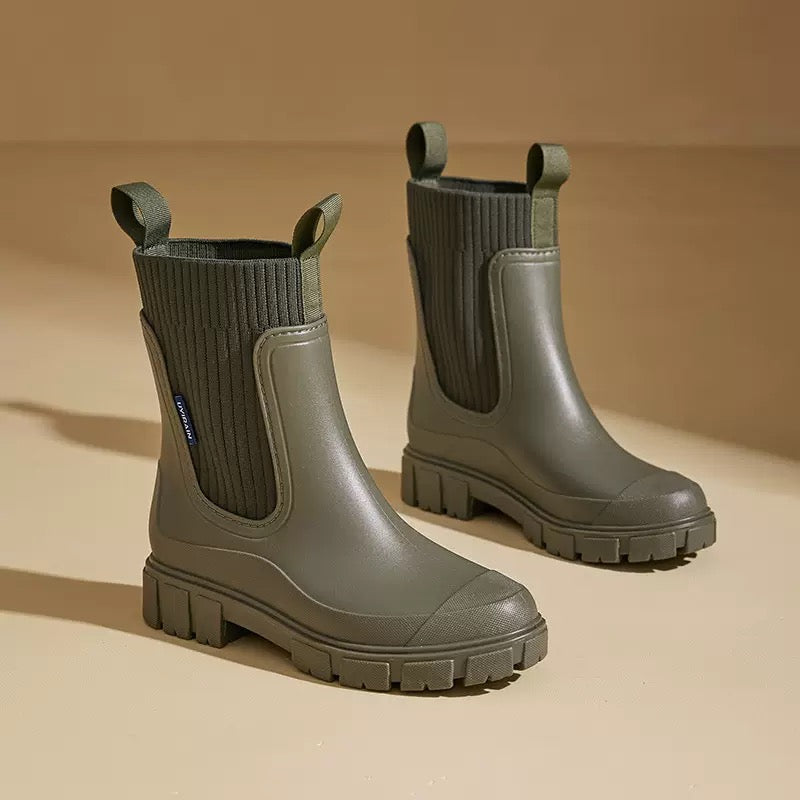 Women's Mid-Calf Waterproof Rain Boots