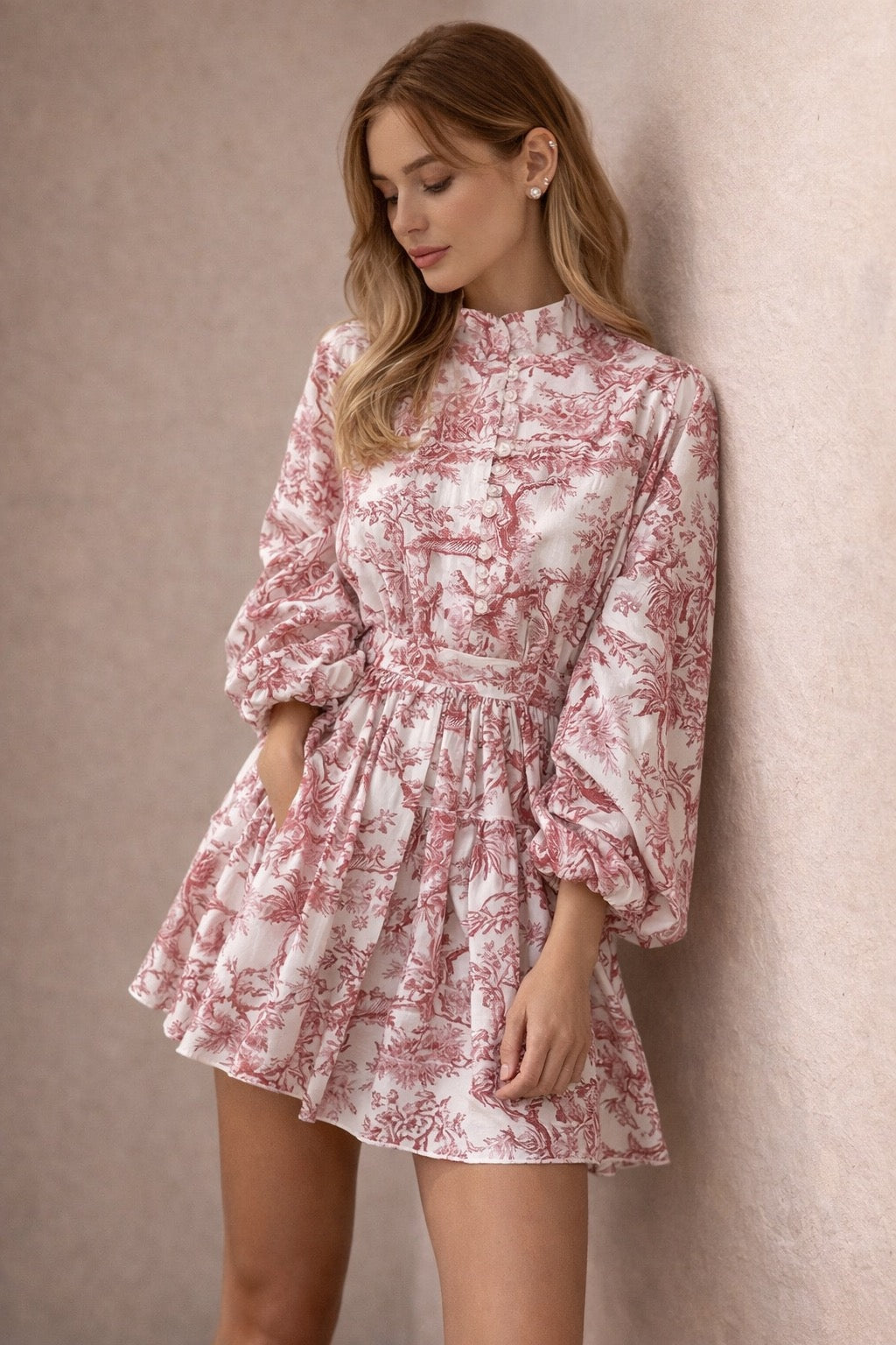 Vintage-Inspired Floral Mini Dress
