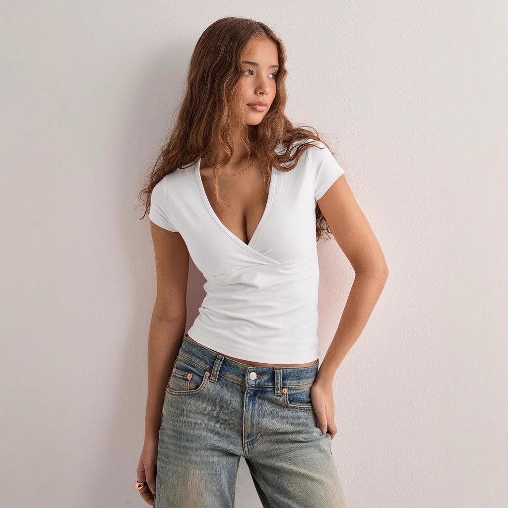 Soft Wrap V-Neck Top