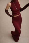 Sleeveless Knit Turtleneck Co-Ord Set
