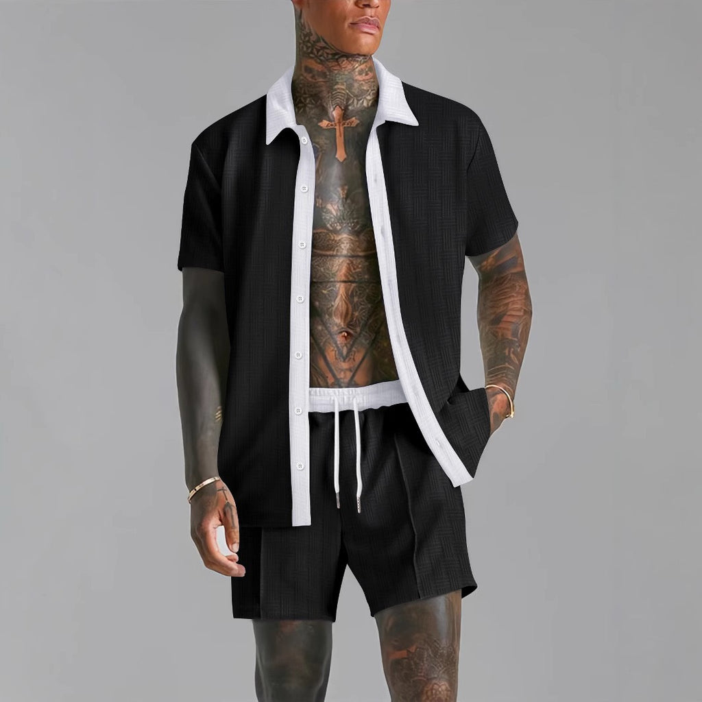 Men’s Summer Textured Short Set