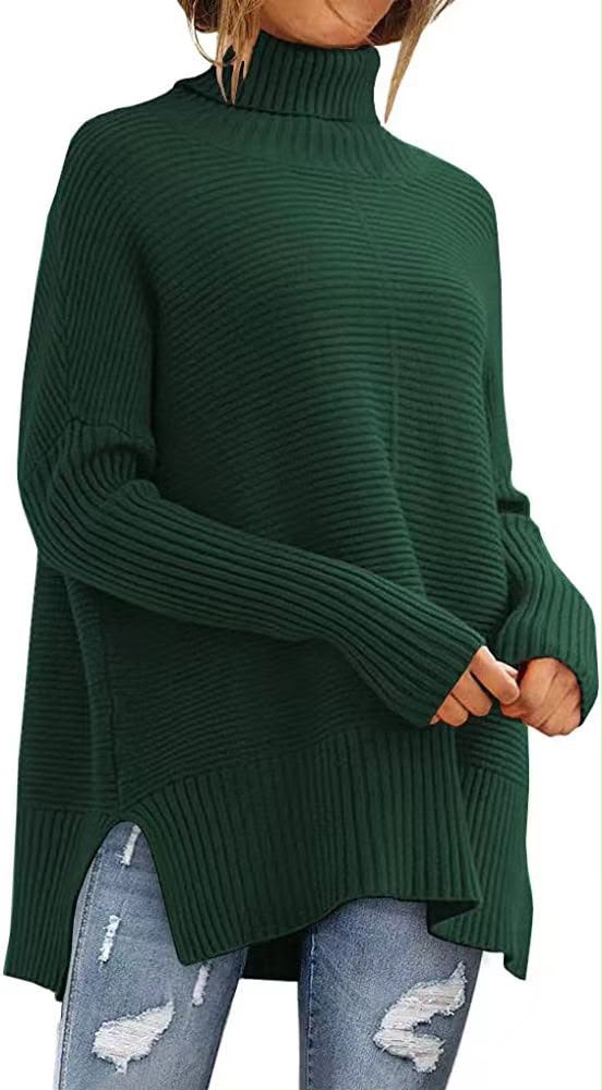 Women's Turtleneck Batwing Sleeve Sweater