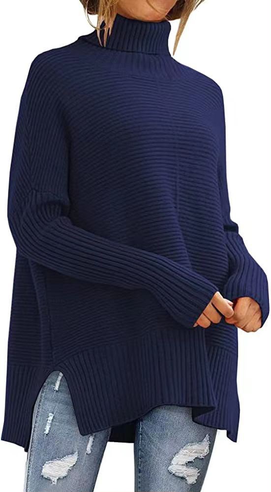Women's Turtleneck Batwing Sleeve Sweater