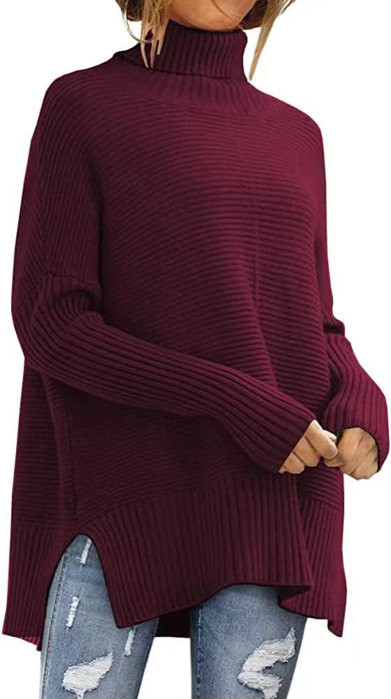 Women's Turtleneck Batwing Sleeve Sweater