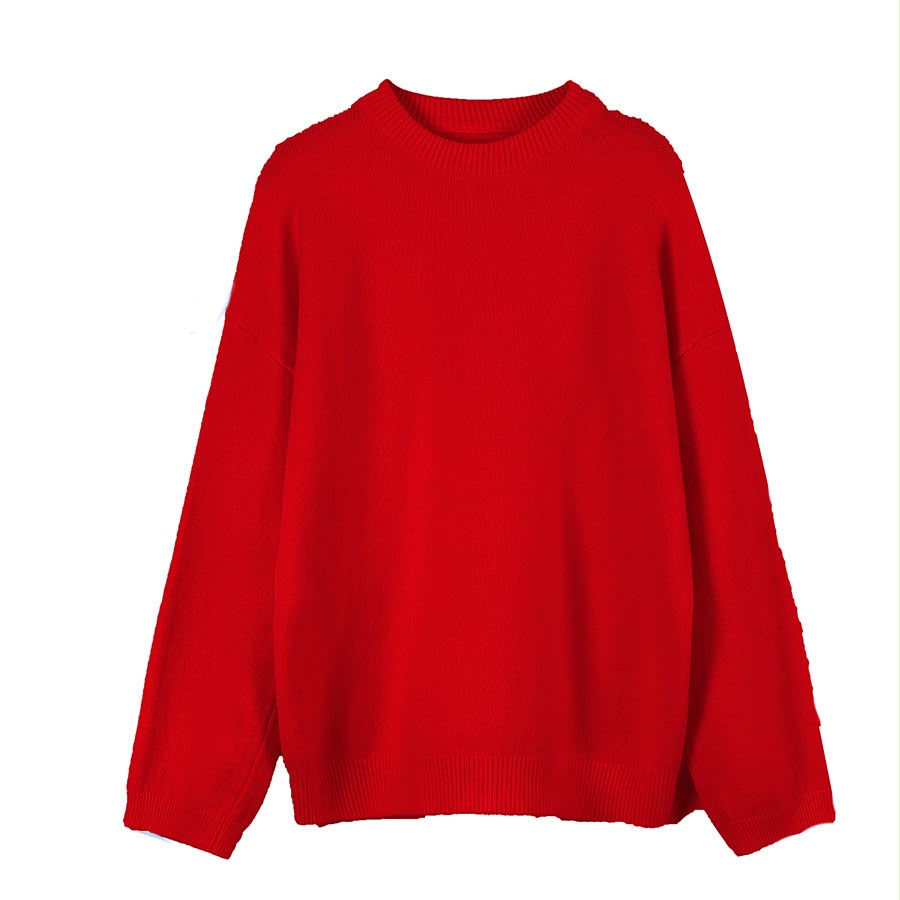 Women's Thick Round-Neck Pullover Sweater