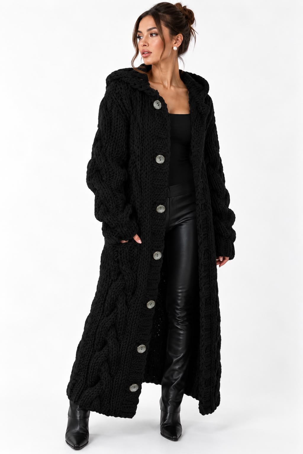 Women's Single-Button Cardigan Coat