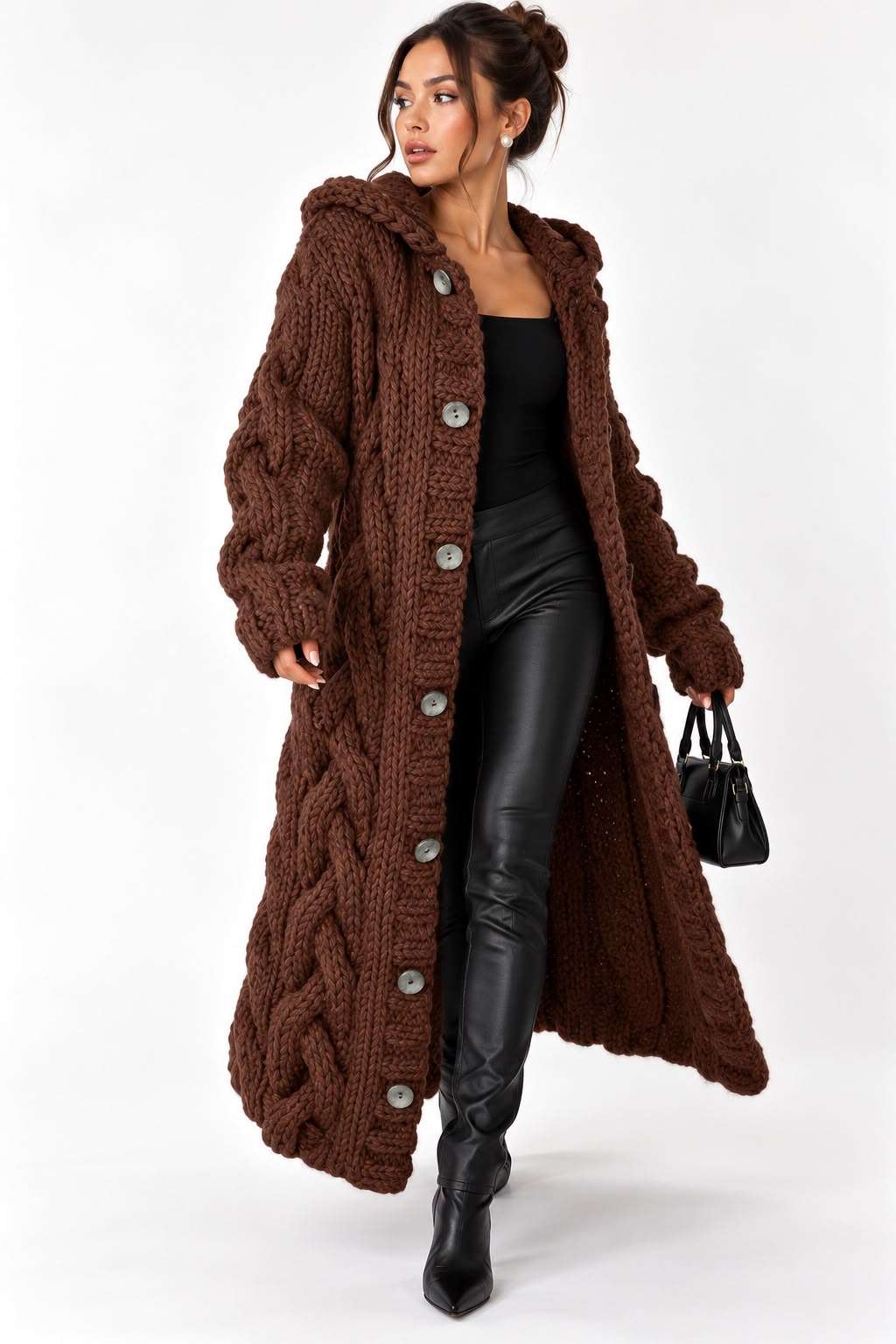 Women's Single-Button Cardigan Coat